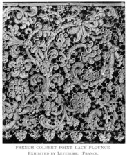 French Colbert Point Lace Flounce.  Exhibited by Lefebure.  France.