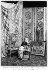 Hangings Embroidered in the School of Mme. Luce Ben-Aben.  Moorish Girls and Women of Algiers.