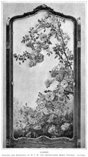 Screen.  Painted and Exhibited by H. I. H. the Archduchess Marie Therese.  Austria.