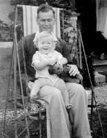 Wallace Armstrong Macky with son David Wallace Macky (13 mo), 1936