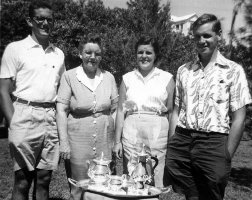 Ian Wallace Macky, Mary MacLean Macky, Sylvia Bryant, Peter Wallace Macky, October 1958