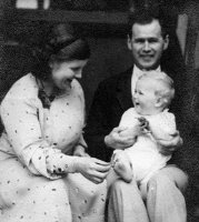 Wallace Armstrong Macky with son David Wallace Macky on 1st Birthday, 1936