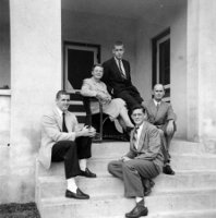Wallace Armstrong Macky, Mary MacLean Macky, David Wallace Macky, Peter Wallace Macky, Ian Wallace Macky on DWM's birthday, 1956