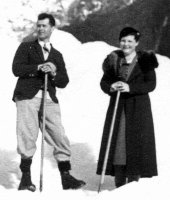 Wallace Armstrong Macky and Mary MacLean Macky in the snow