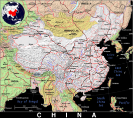 Free, public domain map of China