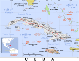 Free, public domain map of Cuba