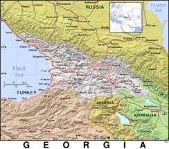 Free, public domain map of Georgia