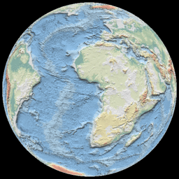 First frame of rotating Earth globe