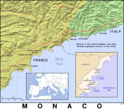 Free, public domain map of Monaco