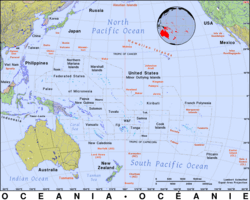 Free, public domain map of Oceania