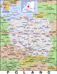 Free, public domain map of Poland