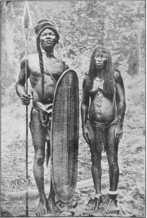 Mongo Tribesman and His Wife in the Forest