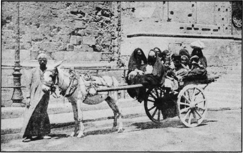Native "Omnibus" in a Street of Old Cairo