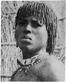 Snake-Like Coiffure of a Zulu Belle