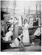 Decorative Panel—"The Women of Plymouth."  Lucia Fairchild.  United States.