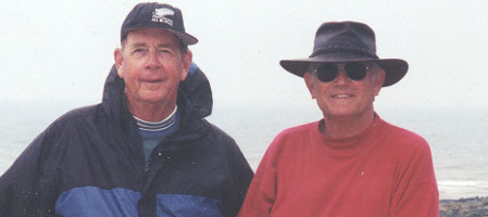 David Wallace Macky and Ian Wallace Macky on coast-to-coast hike, 1999