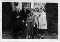 Louis & Fanny (Chevrolet) Frank, Kathleen, Margaret & Louise (Franck) Smith, 1951
