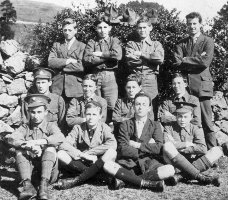 Wallace Armstrong Macky with unknown group in uniforms