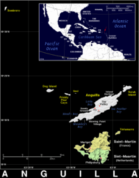 Free, public domain map of Anguilla