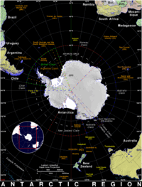 Free, public domain map of Antarctic Region