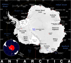 Free, public domain map of Antarctica