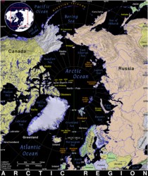 Free, public domain map of Arctic