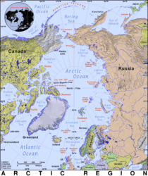 Free, public domain map of Arctic