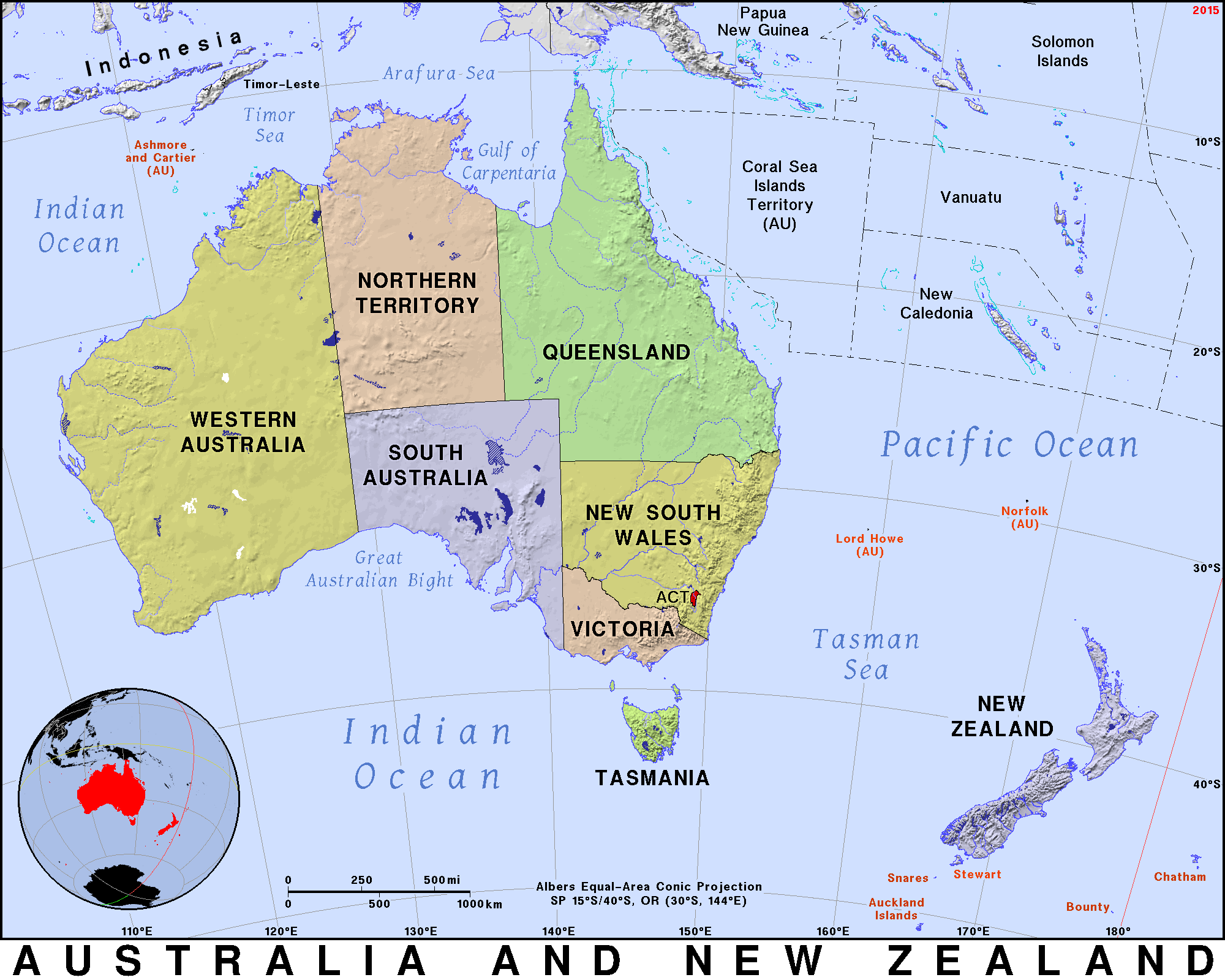 Australia And New Zealand Public Domain Maps By Pat The Free