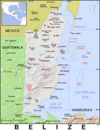 Free, public domain map of Belize