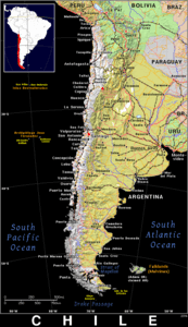 Free, public domain map of Chile
