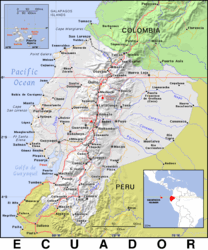 Free, public domain map of Equador