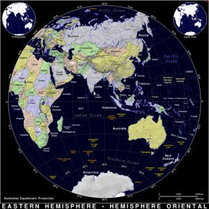 Free, public domain map of Eastern Hemisphere
