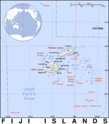 Free, public domain map of Fiji