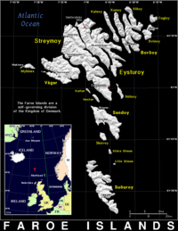 Free, public domain map of Faroe Islands