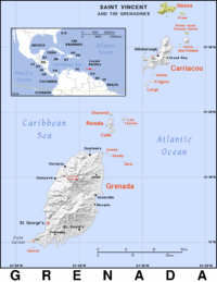 Free, public domain map of Grenada