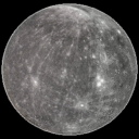 First frame of rotating Mercury globe