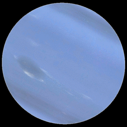 First frame of rotating Neptune globe