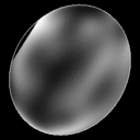 First frame of rotating Pluto globe