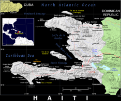 Free, public domain map of Haiti