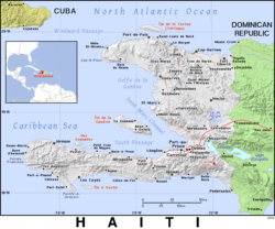 Free, public domain map of Haiti