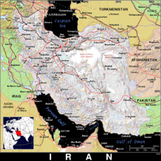 Free, public domain map of Iran