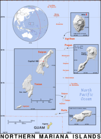 Free, public domain map of Northern Mariana Islands