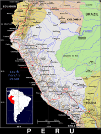 Free, public domain map of Peru