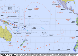 Free, public domain map of Polynesia