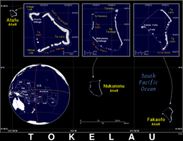 Free, public domain map of Tokelau