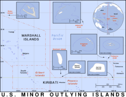 Free, public domain map of U.S. Minor Outlying Islands