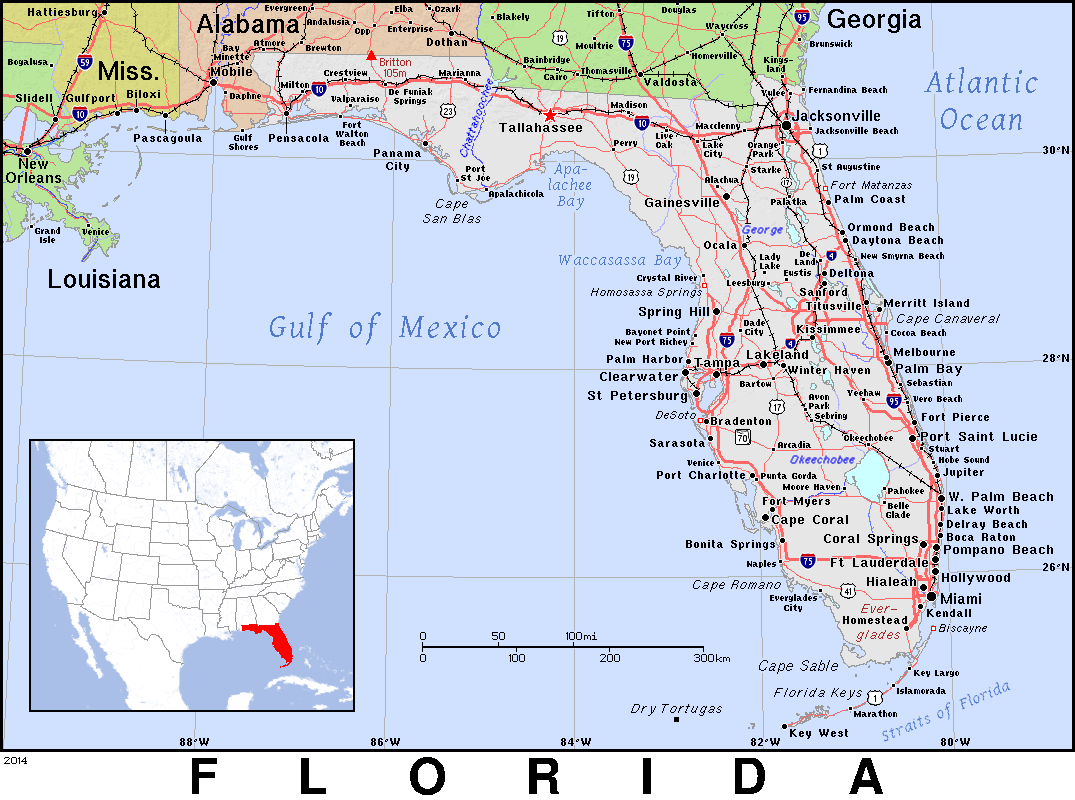 Fl Florida Public Domain Maps By Pat The Free Open Source