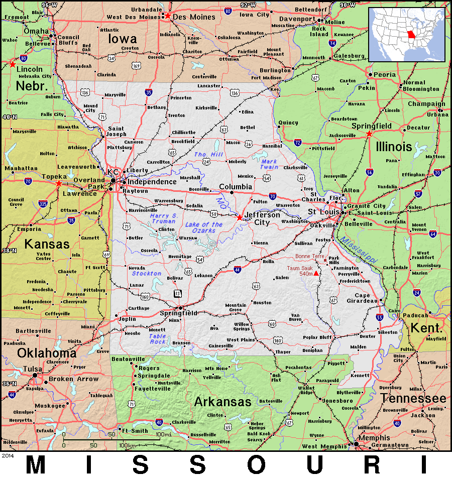 Map Of Missouri Arkansas And Oklahoma - Miami Zip Code Map