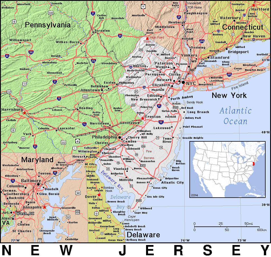 Map Of New Jersey With Towns - vrogue.co