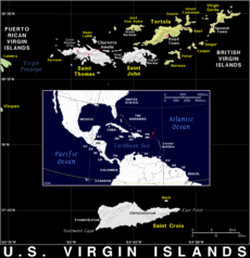 Free, public domain map of United States Virgin Islands